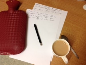 cup of tea and a hot-water bottle