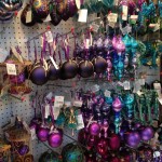 Xmas decorations in purples