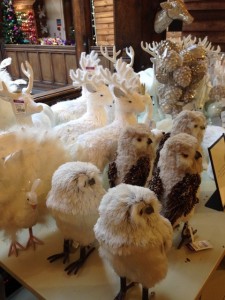 Owl ornaments at Selfridges