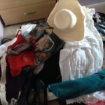 Pile of clothes in a heap