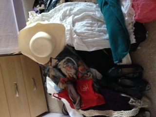 Pile of clothes in a heap