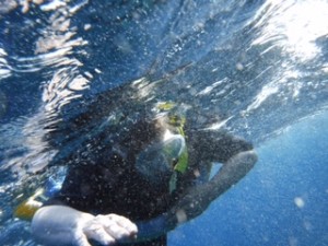 Swimmer underwater