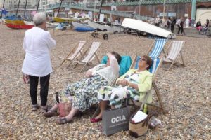 Women's Institute delegates on beach