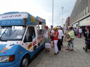 Women's Institute delegates buyiong ice-cream