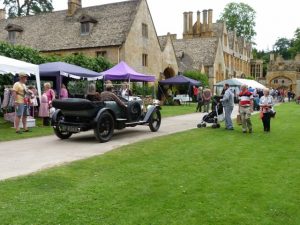 Vintage car at summmer fete