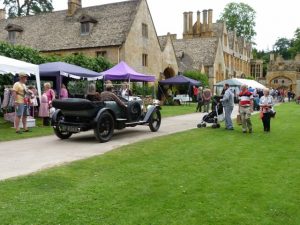 Vintage car at summmer fete