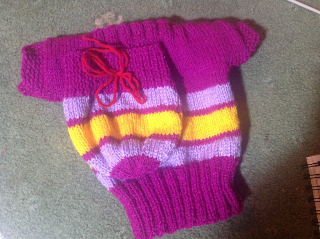 Pattern for Fish and Chip Baby Jumper and Hat