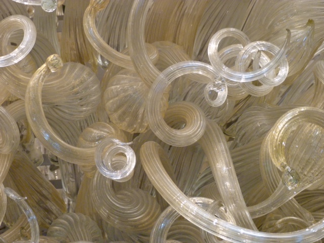 Twisted tubes of Chihuly glass