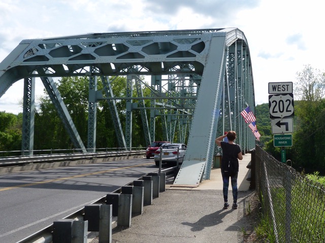 Metal bridge seen on road trip